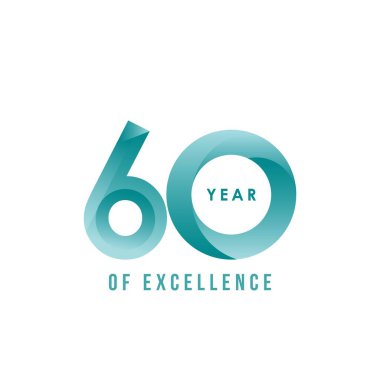 Mükemmellik Vektör Şablon tasarım İllüstrasyon 60 Yıl