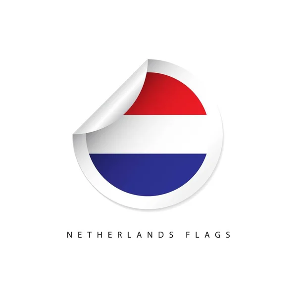 Nederland label vlaggen vector sjabloonontwerp illustratie — Stockvector