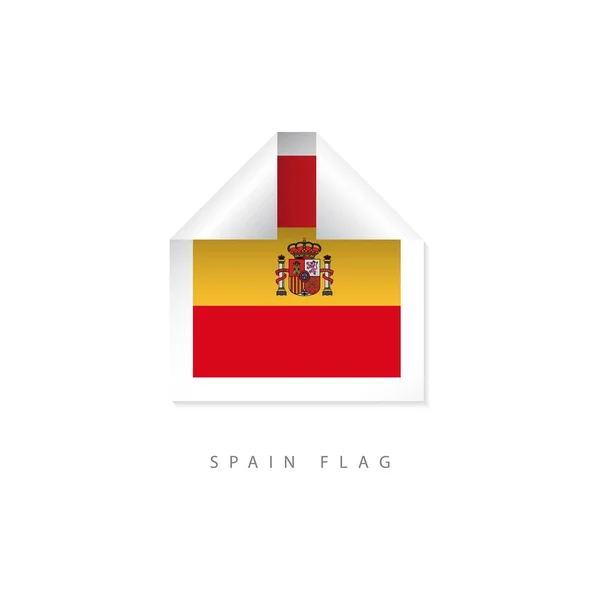Spain Label Flags Vector Template Design Illustration — Stock Vector