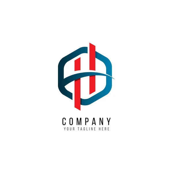 Logo de la empresa Vector Template Design Illustration — Archivo Imágenes Vectoriales