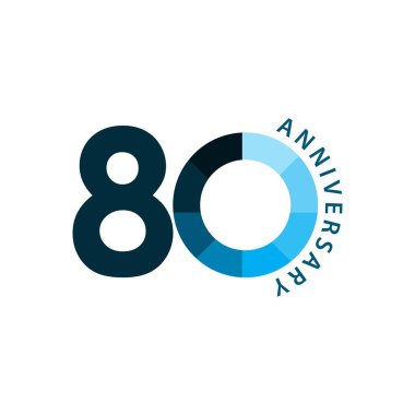 Seksen Yıl Yıldönümü Vektör Şablonu Tasarım Çizimi