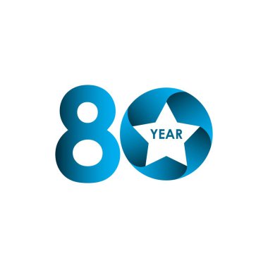 Seksen Yıl Yıldönümü Vektör Şablonu Tasarım Çizimi