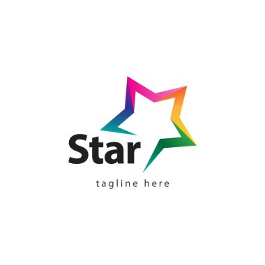 Star Company Logo Vektör Şablon Tasarım İllüstrasyon