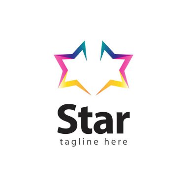 Star Company Logo Vektör Şablon Tasarım İllüstrasyon