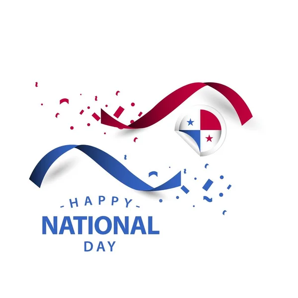 Happy Panama National Day Vector Template Design Illustration — Stock Vector