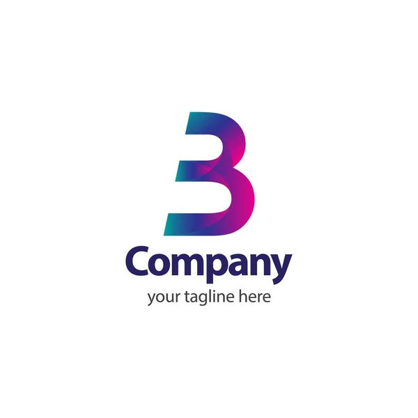 3 λογότυπο εταιρείας διανυσματικό πρότυπο σχεδίαση εικόνα — Διανυσματικό Αρχείο