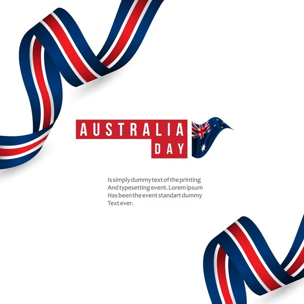 Feliz Día Nacional de Australia Vector Plantilla Diseño Ilustración — Archivo Imágenes Vectoriales