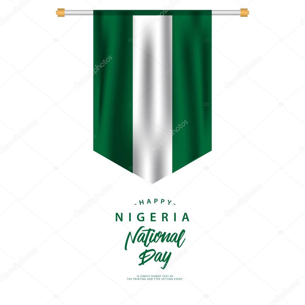 Happy Nigeria National Day Vector Template Design Illustration