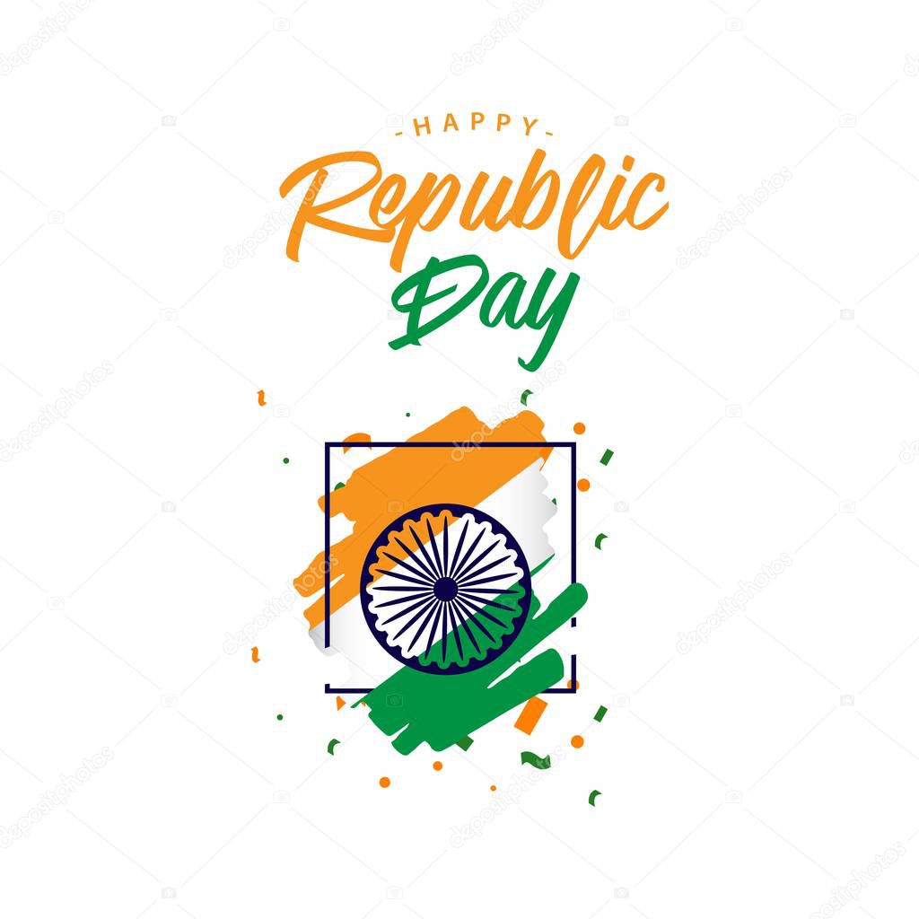 Happy India Republic Day Vector Template Design Illustration