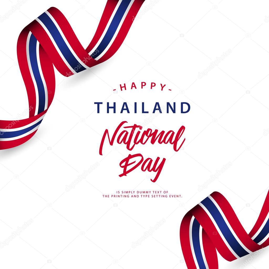 Happy Thailand National Day Vector Template Design Illustration