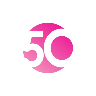 50 Yıl Yıldönümü Vektör Şablonu Tasarım İllüstrasyonu