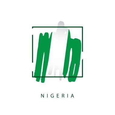 Nijerya Fırça Logo Vektör Şablon tasarım İllüstrasyon