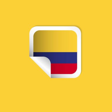 Columbia Etiket Bayrakları Vektör Şablonu Tasarım İllüstrasyon