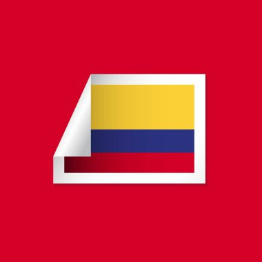 Columbia Etiket Bayrakları Vektör Şablonu Tasarım İllüstrasyon