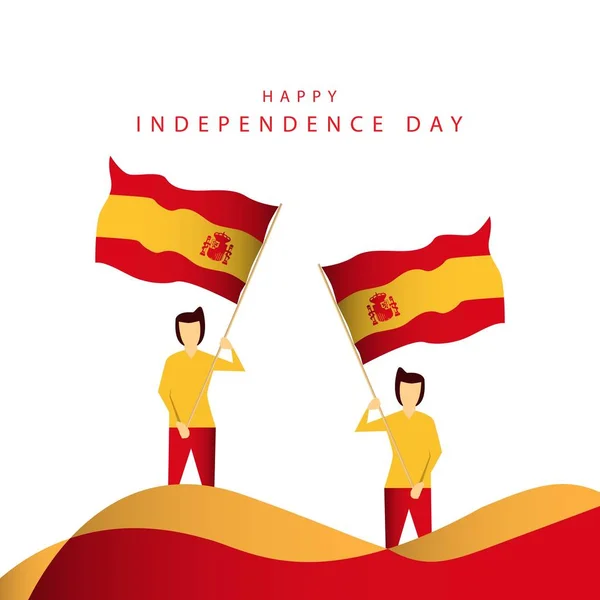 Happy Španělsko den nezávislosti návrh šablony ilustrace — Stockový vektor