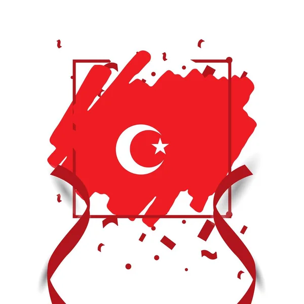 Turquia escova Logo Vector Template Design Ilustração — Vetor de Stock