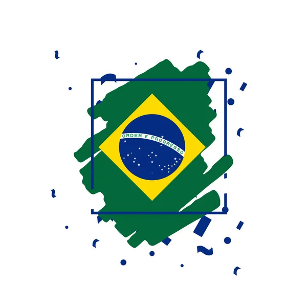 Brasilianische Pinsel Logo Vektor Vorlage Design Illustration — Stockvektor