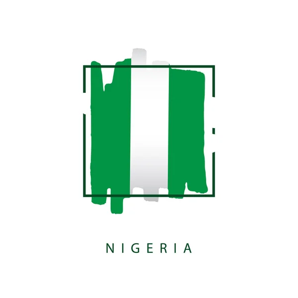 Ilustración de diseño de plantilla vectorial de logotipo de pincel de Nigeria — Vector de stock