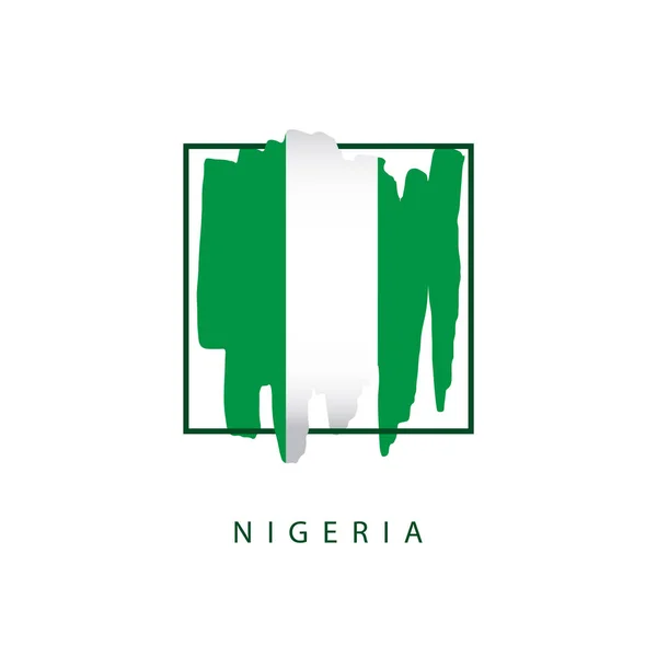 Ilustración de diseño de plantilla vectorial de logotipo de pincel de Nigeria — Vector de stock