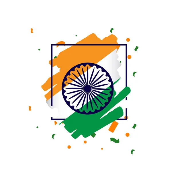 Ilustrasi Rancangan Templat Brush Logo India - Stok Vektor