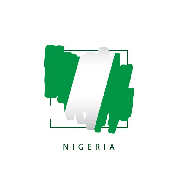 Ilustración de diseño de plantilla vectorial de logotipo de pincel de Nigeria — Vector de stock
