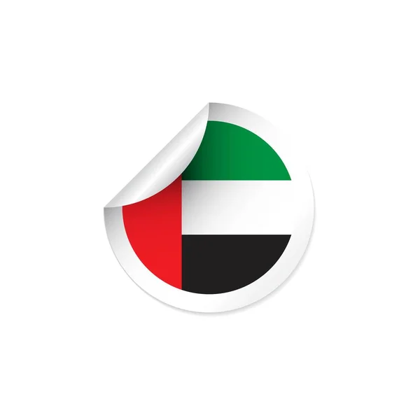 Uae label flags Vektor Vorlage Design Illustration — Stockvektor