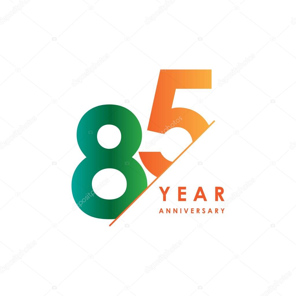 85 Year Anniversary Vector Template Design Illustration