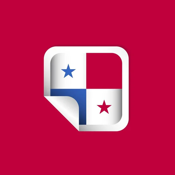 Panama Label Flags Vector Template Design Illustrazione — Vettoriale Stock