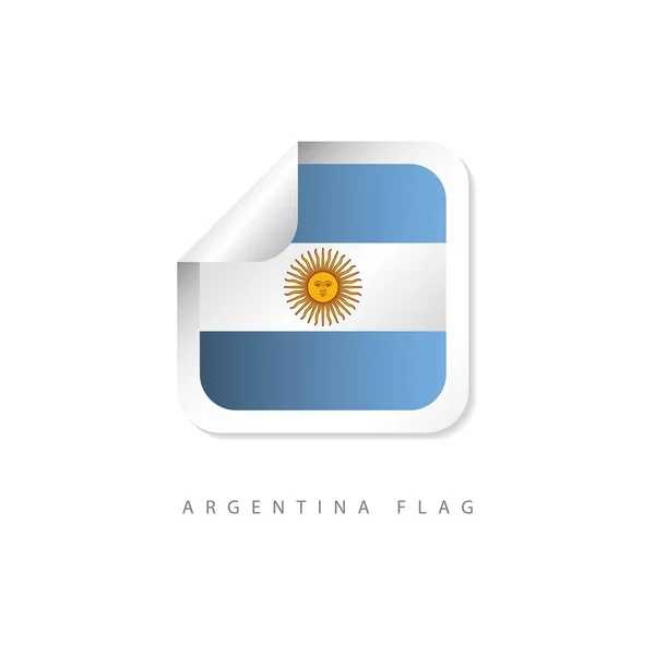 Banderas de etiqueta de Argentina Vector Template Design Illustration — Archivo Imágenes Vectoriales