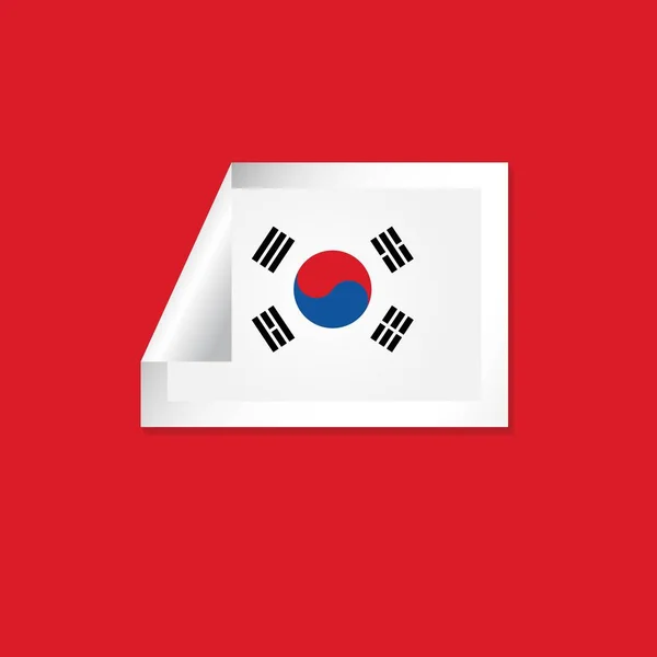 Corea República Banderas de Etiquetas Vector Plantilla Diseño Ilustración — Vector de stock