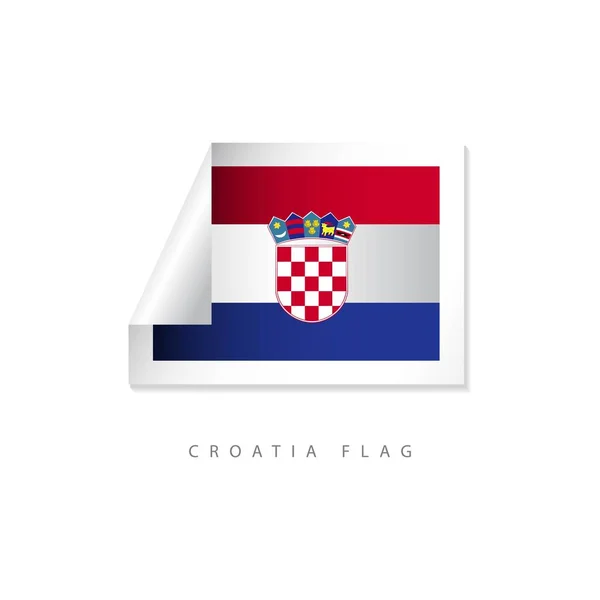 Croácia Label Flags Vector Template Design Ilustração — Vetor de Stock