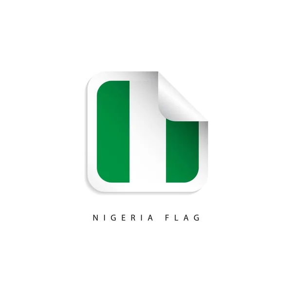 Nigeria Banderas de etiqueta Vector Plantilla Diseño Ilustración — Vector de stock