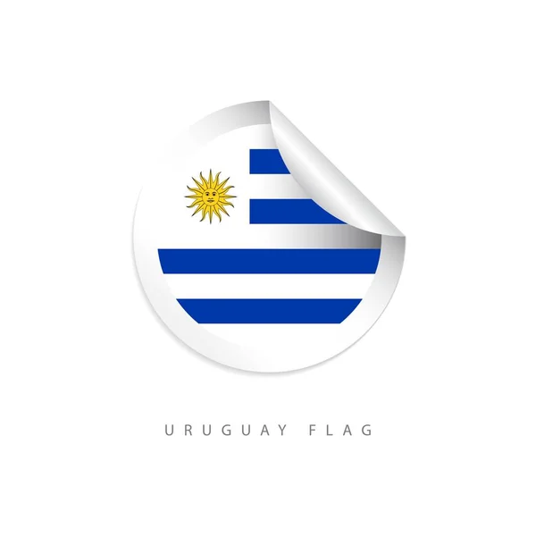 Uruguay Label zászlók vektoros sablon design illusztráció — Stock Vector