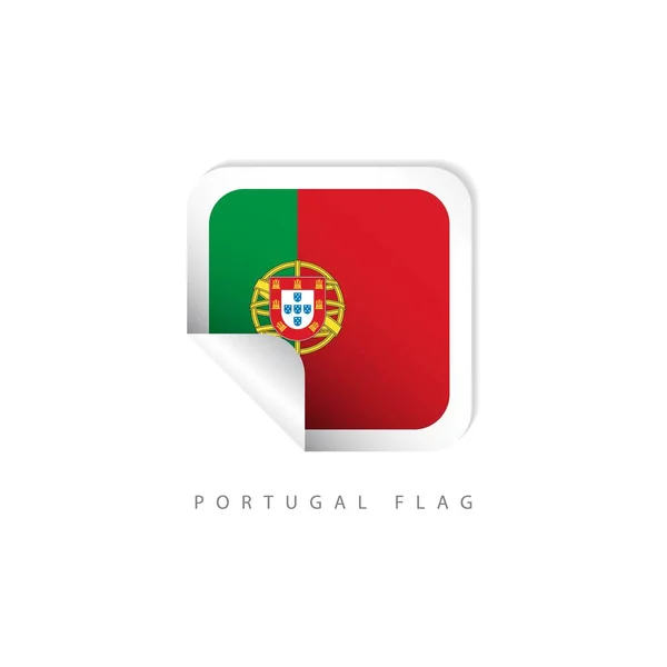 Banderas de etiqueta de Portugal Vector Plantilla Diseño Ilustración — Archivo Imágenes Vectoriales