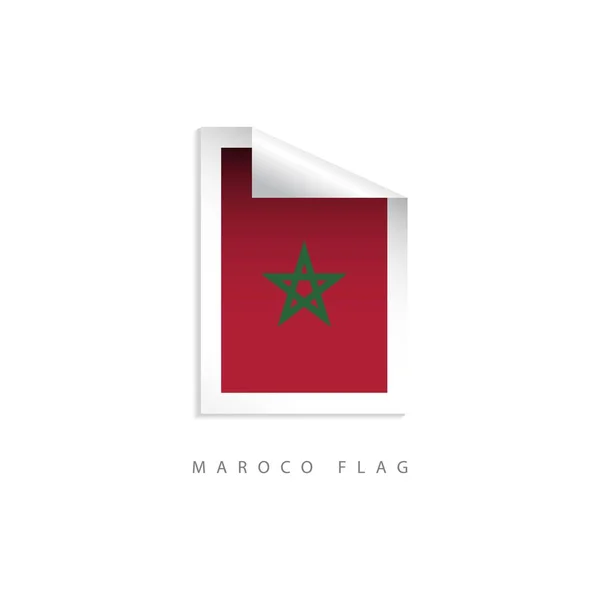 Marokko Etikett Flaggen Vektor Vorlage Design Illustration — Stockvektor