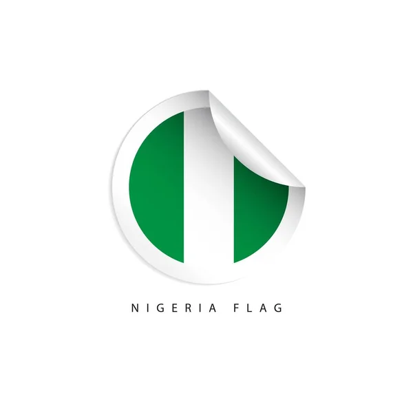 Nigeria Banderas de etiqueta Vector Plantilla Diseño Ilustración — Vector de stock