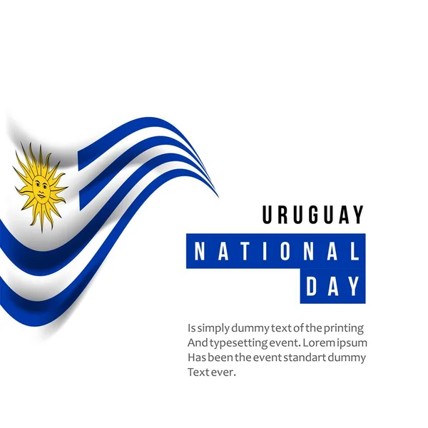Uruguay National Day Vector Template Design Illustration — Stock Vector