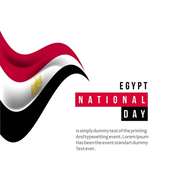 エジプト国民の日ベクトルテンプレートデザインイラスト — ストックベクタ