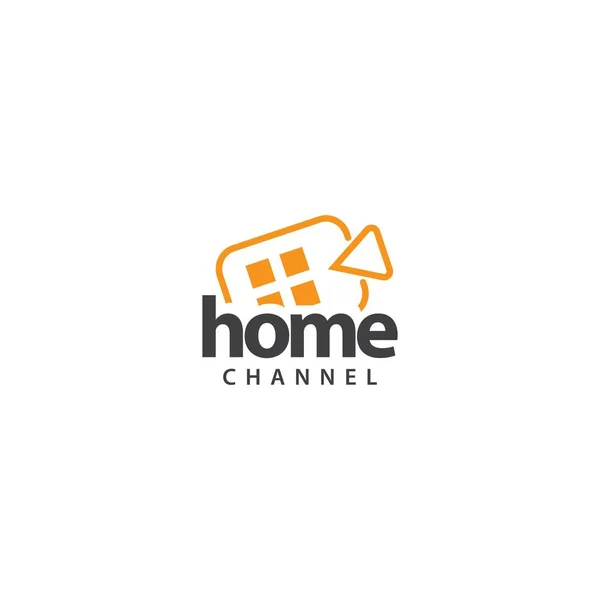 Home chanel logo vektor vorlage design illustration — Stockvektor