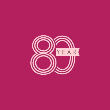 Seksen Yıl Yıldönümü Vektör Şablonu Tasarım Çizimi