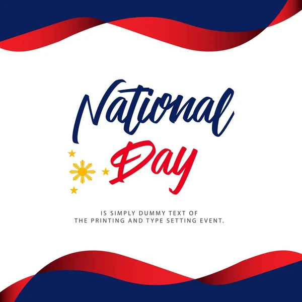 Philippines National Day Vector Template Design Illustration — Stock Vector