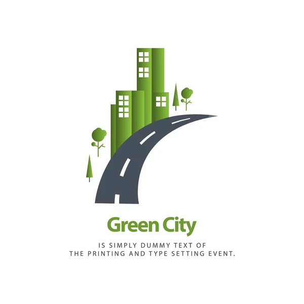 Дизайн векторного зеленого города — стоковый вектор