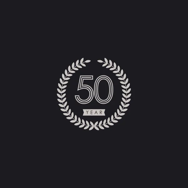 50 주년 Vector Template Design Illustration — 스톡 벡터