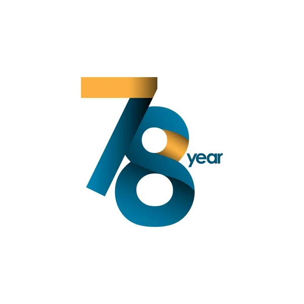 78 návrh šablony vektorů výročního roku — Stockový vektor
