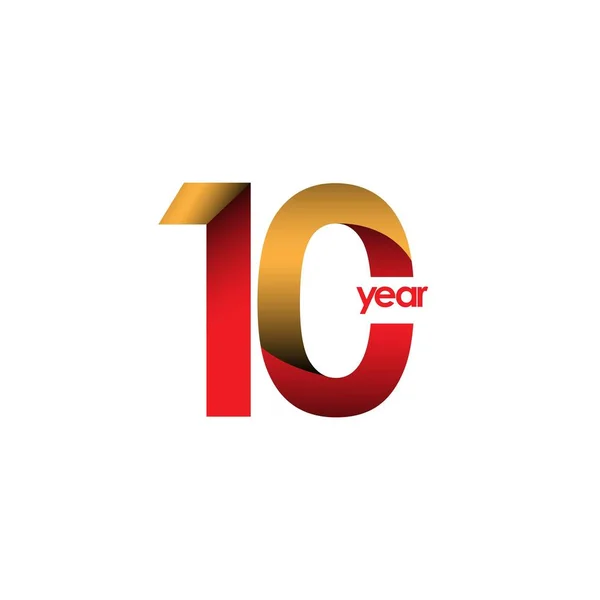 10leté výročí Vektorové šablony Design Ilustrace — Stockový vektor