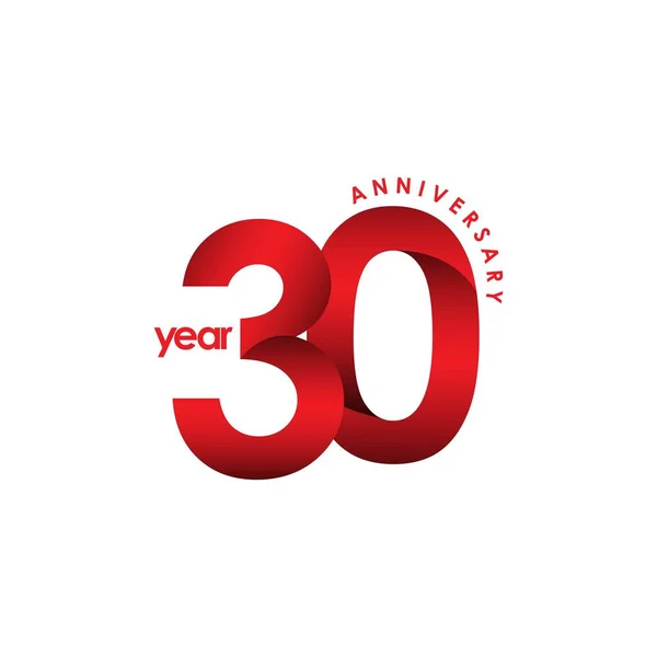 30 Aniversario Vector Plantilla Diseño Ilustración — Vector de stock