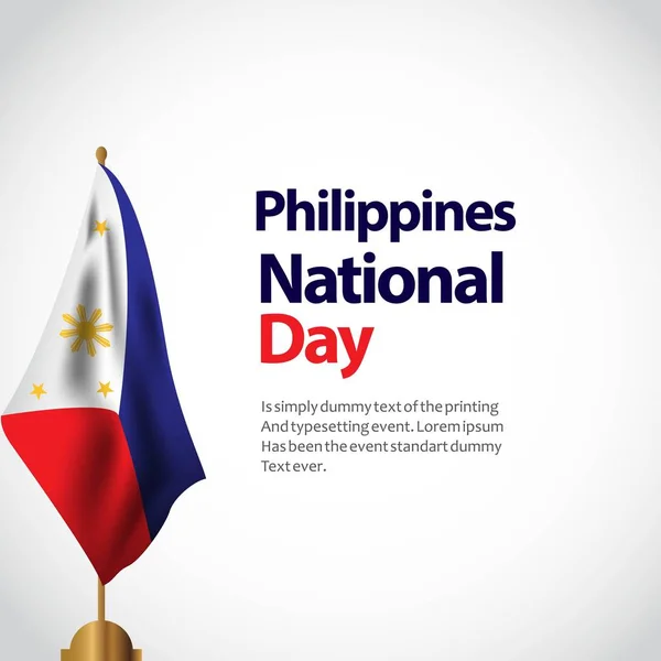 Ilustrace návrhu šablony vektoru národního dne na Filipínách — Stockový vektor