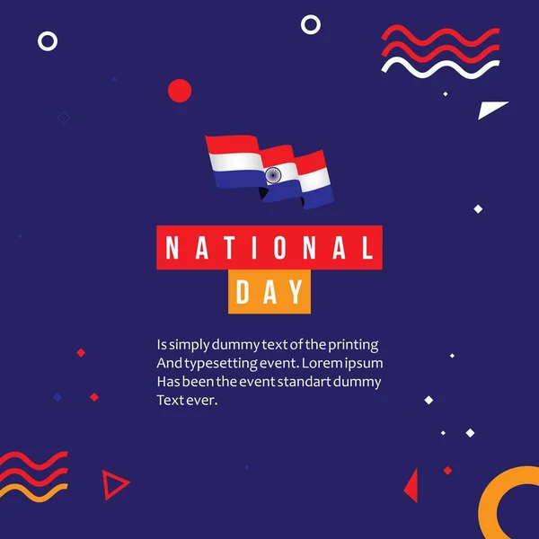 Hollanda Ulusal Gün Vektör Şablonu Tasarım İllüstrasyon — Stok Vektör