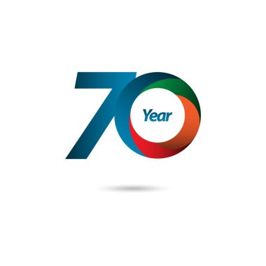 70 Yıl Yıldönümü Vektör Şablonu Tasarım Çizimi