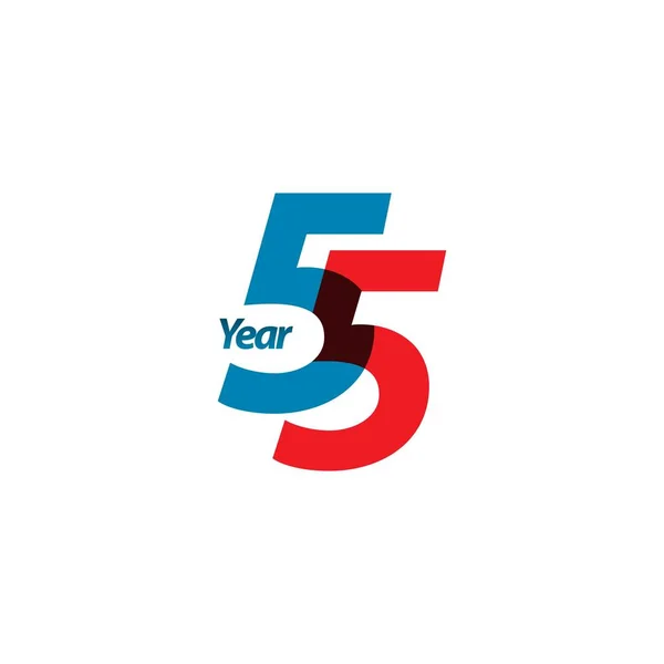 55 Επέτειος Έτος Διάνυσμα Πρότυπο Σχεδιασμός Εικονογράφηση — Διανυσματικό Αρχείο